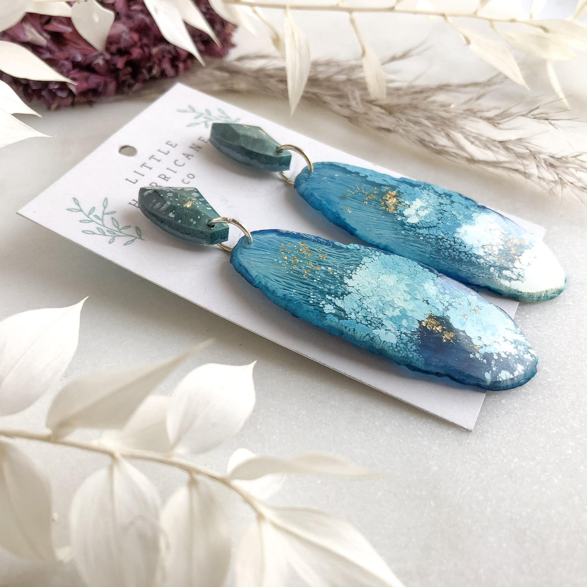 Ocean Geode Dangles - Little Hurricane Co