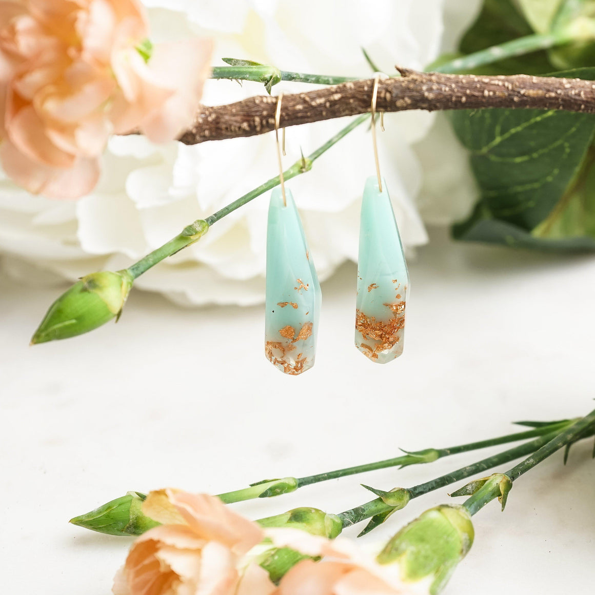 Ocean Spray Sparkle Faceted Dangles - Little Hurricane Co