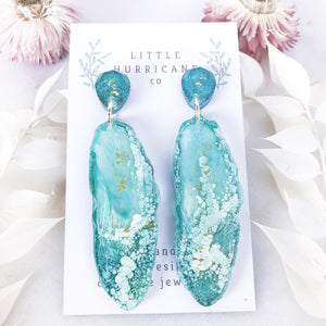 Oceanview Geode Dangles - Little Hurricane Co