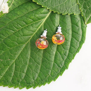 Sphere Studs - Golden Wattle & Gumnut Blossom - Little Hurricane Co