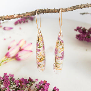 Teardrop Dangles - Heath flowers - Little Hurricane Co