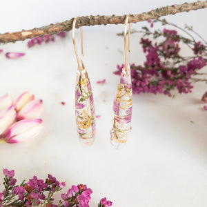 Teardrop Dangles - Heath flowers - Little Hurricane Co