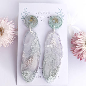 Unicorn Coral Geode Dangles - Little Hurricane Co